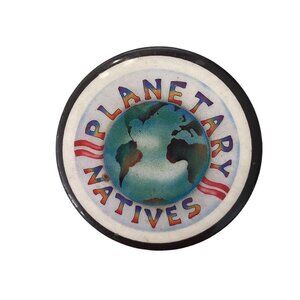 Pinback Button Planetary Natives 2.2" Diameter Earth Graphic Collectible